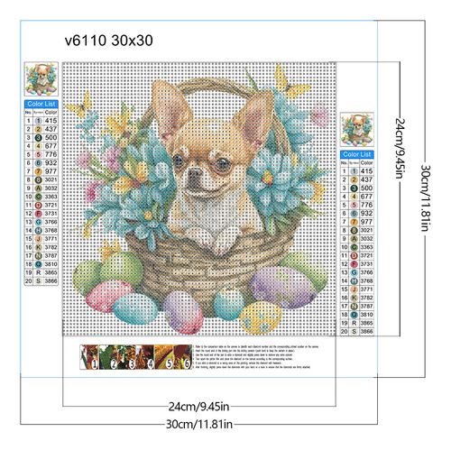 Dibujo De Diamante W2e En 5 Unidades, Diseño De Perro De Pas