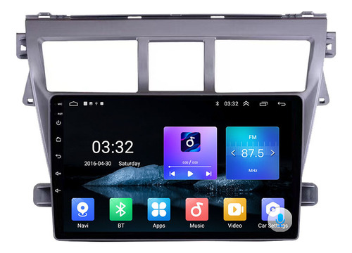 Estéreo 2+32g Carplay Cámar Para Toyota Yaris Vios 2008-2013