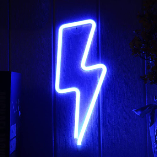 Letrero Neon Rayo Led Decorativo Para Pared Bateria Usb Luz