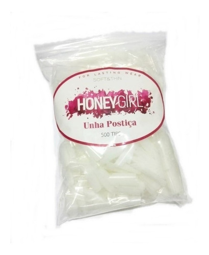 Tips Sorriso Natural Saco Honey Girl Unhas Acrigel C/ 500