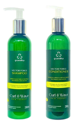 Grandha Vector Force Cachos Kit Shampoo Condicionador 280ml