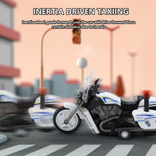 Modelo De Motocicleta Policial Para Niños, Vehículo De Juego