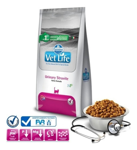 Vet Life Urinary Struvite Para Gatos 7,5 Kg