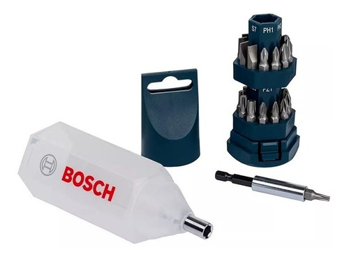 Juego Set Kit 25 Puntas Bosch Phillips Plano Para Atornillar