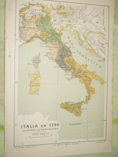 Mapa De Italia En 1799