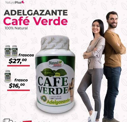 Promo X2 $27 | Café Verde 500mg Adelgazar Natural Bajar Peso