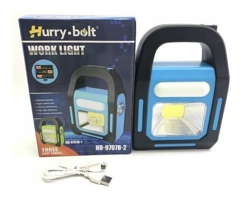 Imagen 3 de 3 de Linterna Led Solar 3 En 1 Usb Recargable