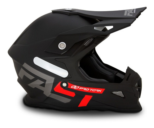 Capacete Feminino Motocross Trilha Pro Tork Fast 788 Solid Cor Vermelho Tamanho do capacete 60