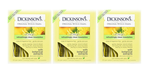 Toallitas Con Fórmula Witch Hazel Con Aloe, 3 Unidades, De T