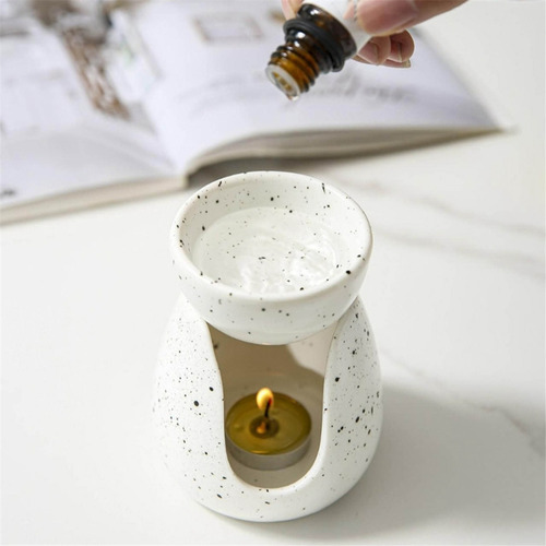 Queimador De Óleo Essencial Aquecedor De Velas De Cerâmica Q