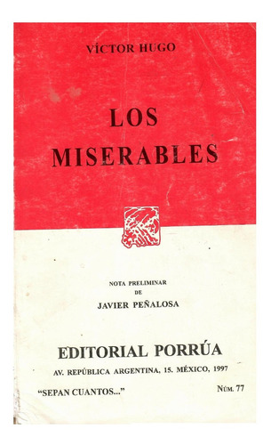 Libro Los Miserables 14 A Edición De Victor Hugo