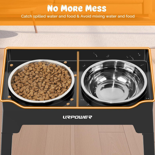 Urpower Cuencos Elevados Para Perros A Prueba De Suciedad...