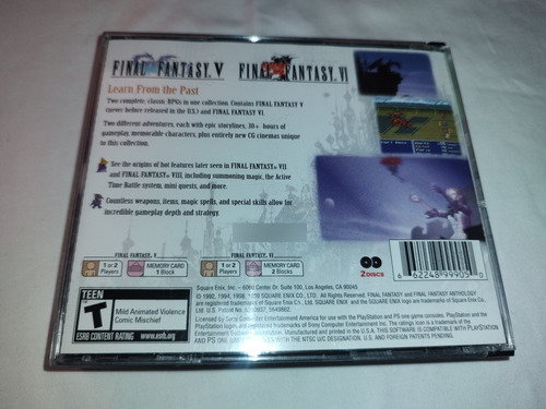 Final Fantasy Anthology Playstation 1 Excelentes Condiciones (Usado)
