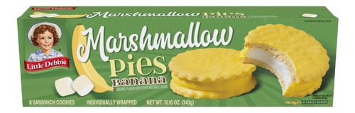 Marshmallow Pies Banana Litle Debbie 8 Cookies 343gr