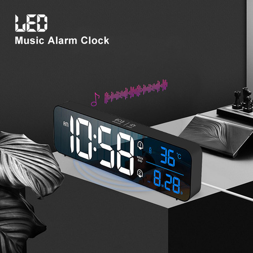 Reloj Despertador Digital Pantalla Led Con Temperatura 40