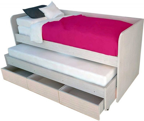 Cama nido doble Mosconi Eco Con cajonera 1 plaza color venezia fabricada en mdp