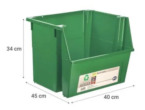 Contenedor reciclaje apilable hotsell