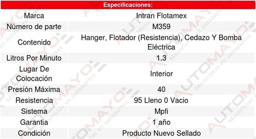 Base Y Bomba Gasolina Century Custom 3.1l V6 94 Al 96 Intran