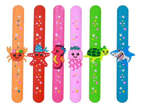 Pulsera Slap De 6 Pulseras Para Niños