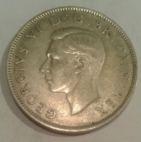Moneda Inglaterra 2 Dos Two Shilling 1946 Plata George Vi