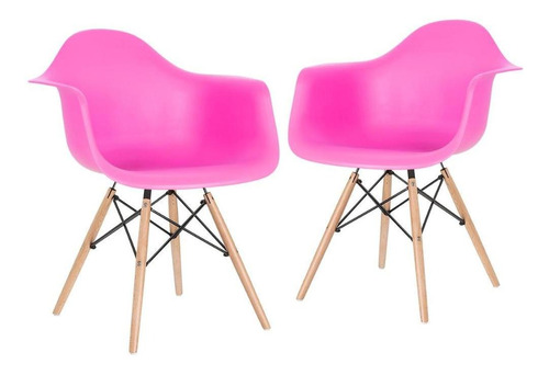 2 Cadeiras Charles Eames Daw  Com Braços  Cores