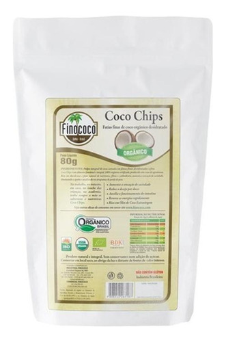 Chips De Coco Orgânico 80g Finococo
