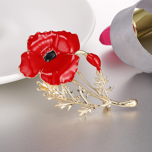 Broche Con Goteo Rojo Y Clavel Para Mujer Boutonniere Day 60