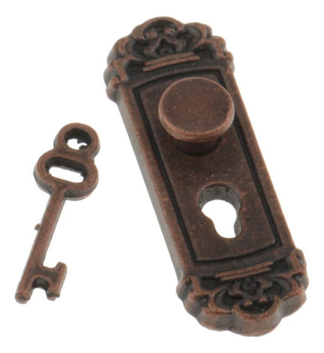 2 Conjunto De Cerraduras De Puerta En Miniatura Para Casa De