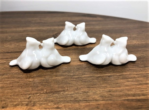 Imagem 2 de 7 de Kit Lembrancinha 10 Mini Casal Passarinhos