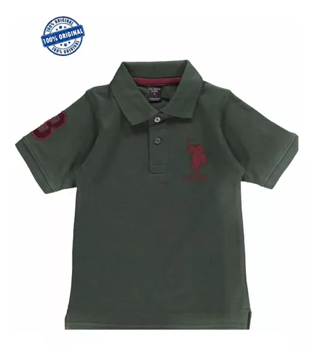 Camisa Polo U.S. Polo Assn. Lisa Azul - USPA - Camisas Pólo