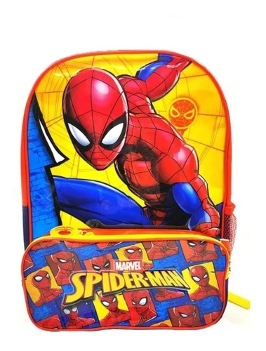 Mochila Espalda Grande 16p Hombre Araña Wabro Mundo Manias