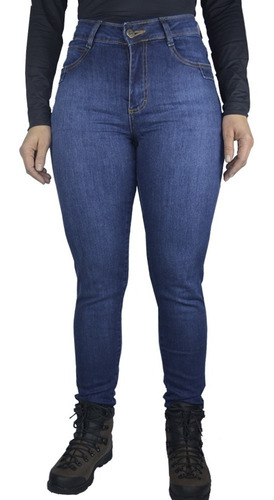 Calça Jeans Tática Elastano Feminina Uva/b 50+ Transpirável