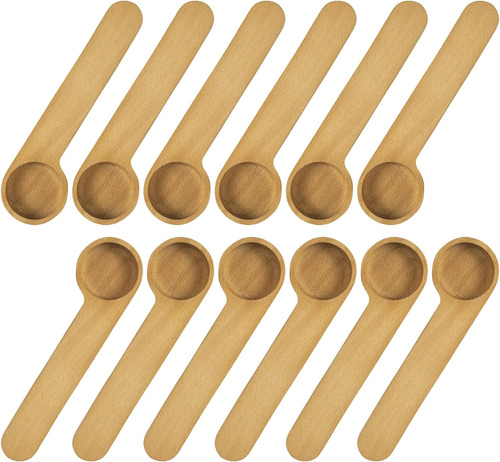 Kvmorze Cuchara De Café De Madera Y Clip Para Bolsa, Cuchara