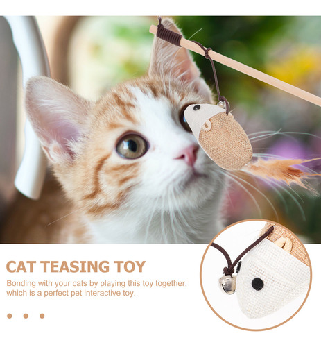Palo De Mano Con Forma De Gatito Para Gatos Con Campana, Int