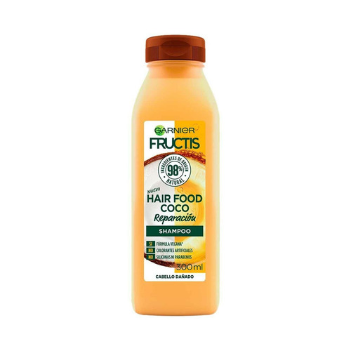 Imagen 1 de 1 de Shampoo Garnier Fructis Hair Food Coco en tubo depresible de 300mL por 1 unidad