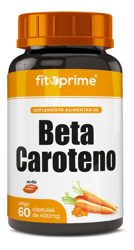 Beta caroteno 400 mg 60 cápsulas Fitoprime Flavor sin sabor