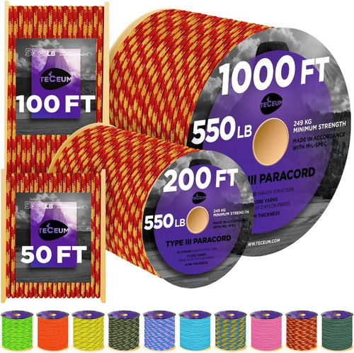 Cuerda De Paracaidas Nylon Para Supervivencia, Tamaños Varia
