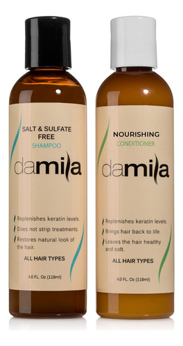 Shampoo E Condicionador Damila Queratina E Cabelos Coloridos