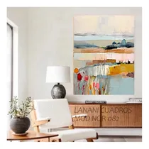 Comprar Cuadro Moderno Abstracto Minimalista  Pintado Living Dorado