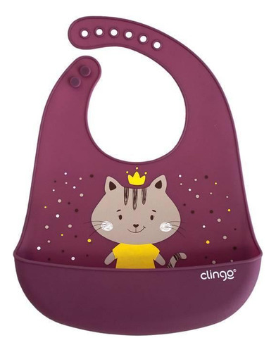 Babador Silicone Com Bolso Coletor Milky - Clingo