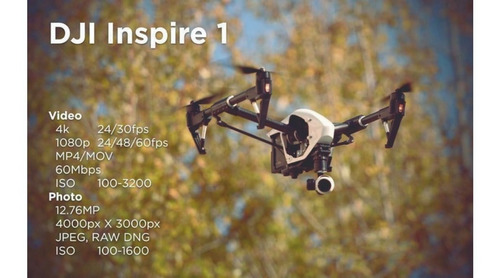 Imagen 1 de 8 de Drone Dji Inspire 1 4k Equipado Total, Pilas Y Controles