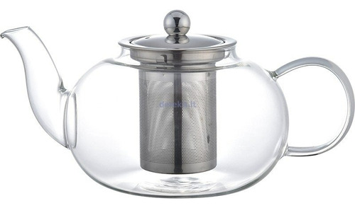 Chaleira Bule De Vidro Boro Com Infusor Inox Chá Café 600ml