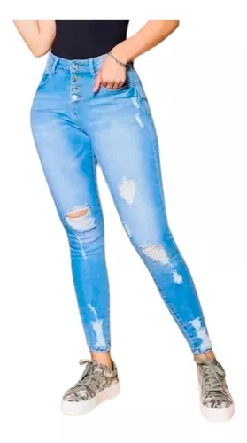 Jeans Mujer Mezclilla Suave Strech 01