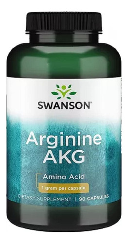Swanson Arginine Akg 1000 Mg 90 Caps Oxido Nitrico