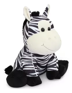 Zebra Bicho De Pelúcia Safari 25cm Decoração Infantil