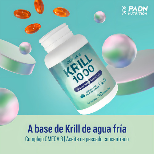 Omega 3 Krill 1000 Padn 30 Cápsulas 3 Pack Sabor Sin Sabor