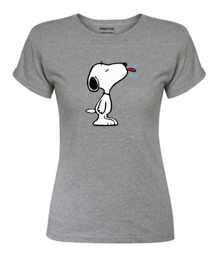 Polera Mujer Estampado Snoopy Sacando Lengua 