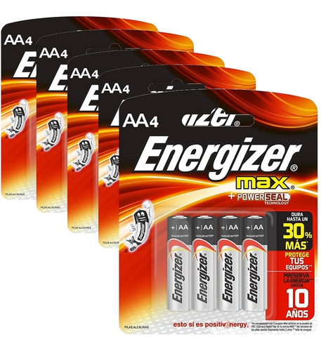 Imagen 2 de 4 de 40 Pilas Aa Energizer 1.5v Alcalina - Caja Cerrada - Nuevas