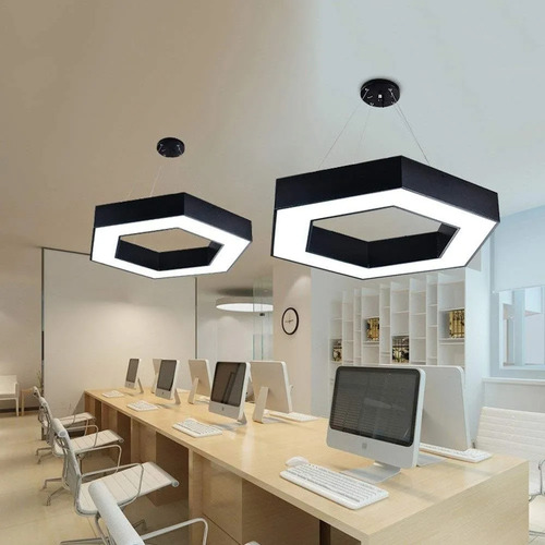 Lámpara Led Colgante Redonda Moderna 60cm 36w Luz Fría