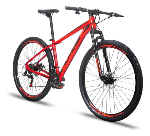 Bicicleta Aro 29 Alfameq Atx 21v Cambio Shimano Freio Disco Cor Vermelho/preto Tamanho Do Quadro 19